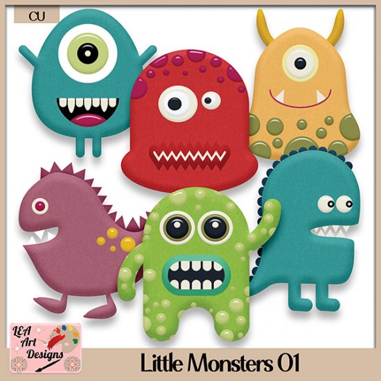 Little Monsters 01 - Stickers - CU - Click Image to Close