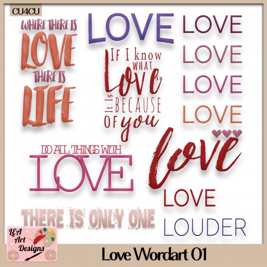 Love Wordart 001 - CU4CU - Click Image to Close