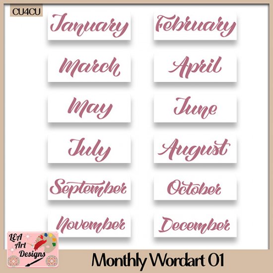 Monthly Wordart 01 - CU4CU - Click Image to Close