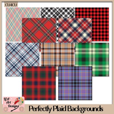 Perfectly Plaid Backgrounds 01 - CU4CU - FS