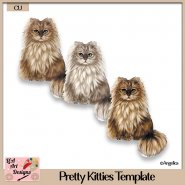 Pretty Kitties - Layered Templates - CU