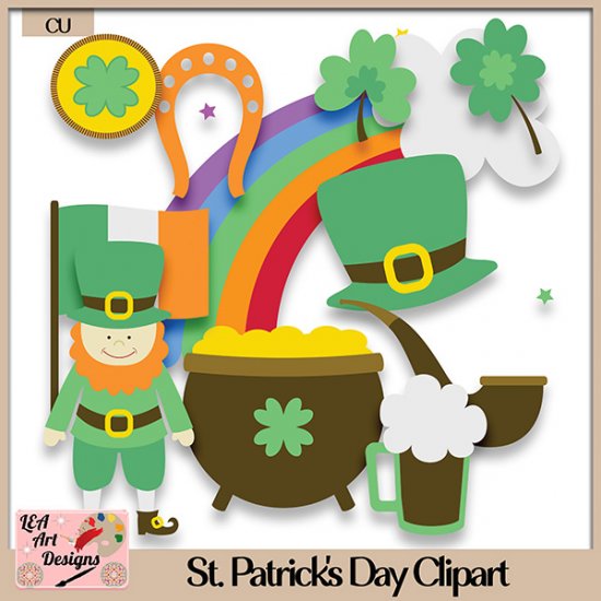 St. Patrick's Day - Clipart - CU - Click Image to Close