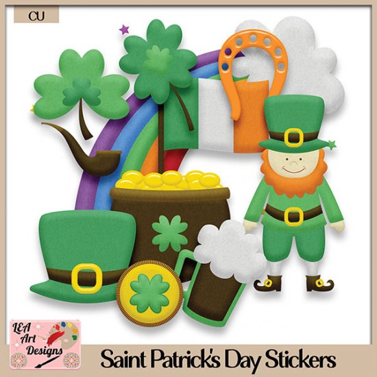 St. Patrick's Day - Stickers - CU - Click Image to Close