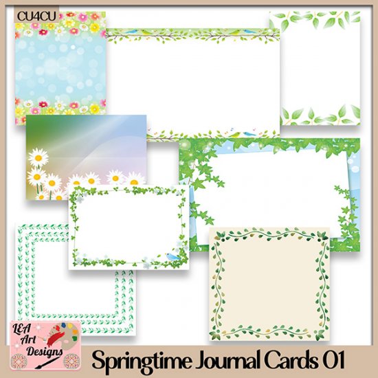 Springtime Journal Cards 01 - CU4CU - Click Image to Close