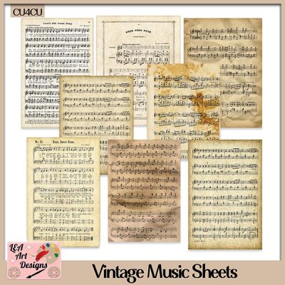 Vintage Music Sheets - CU4CU
