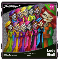 Lady Skull CU/PU Pack 2