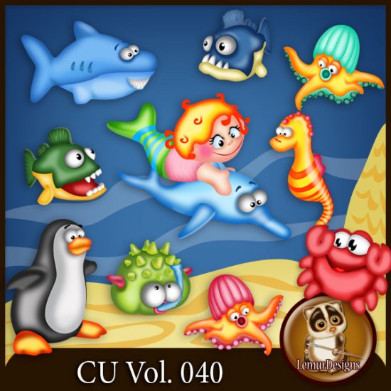 CU Vol. 040 Sea animals by Lemur Designs - Click Image to Close