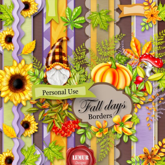 Fall Days Borders by Lemur Designs - Click Image to Close