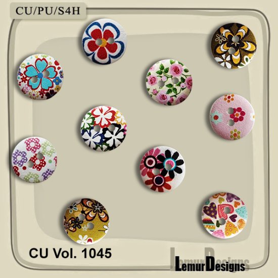 CU Vol. 1045 Buttons by Lemur Designs - Click Image to Close