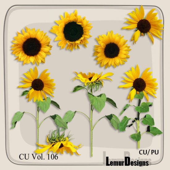 CU Vol. 106 Sunflowers by Lemur Designs - Click Image to Close