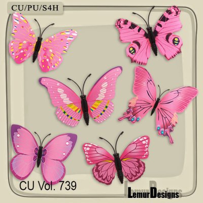 CU Vol. 739 Butterflies by Lemur Designs