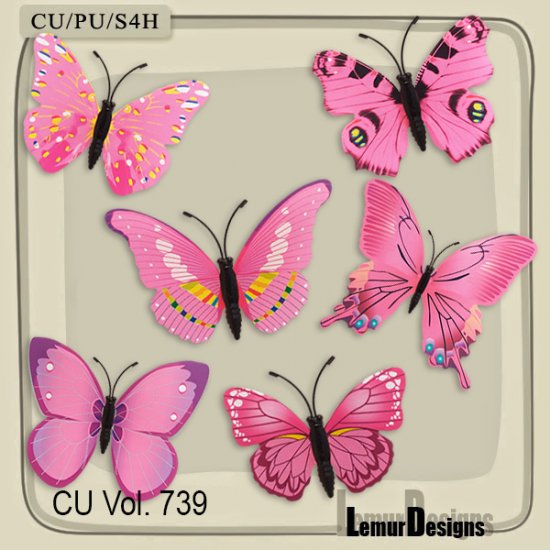 CU Vol. 739 Butterflies by Lemur Designs - Click Image to Close