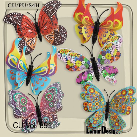 CU Vol. 891 Butterfly by Lemur Designs - Click Image to Close