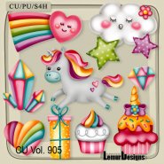 CU Vol. 905 Rainbow Unicorn by Lemur Designs