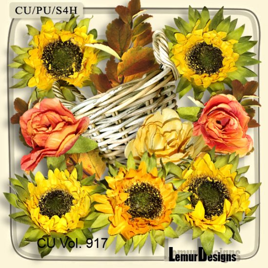 CU Vol. 917 Autumn Flowers by Lemur Designs - Click Image to Close