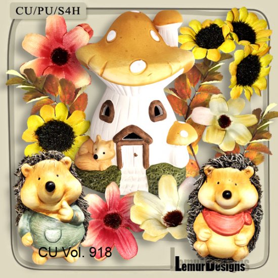 CU Vol. 918 Autumn Flowers by Lemur Designs - Click Image to Close