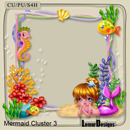 Mermaid Cluster 3 by Lemur Designs - Click Image to Close