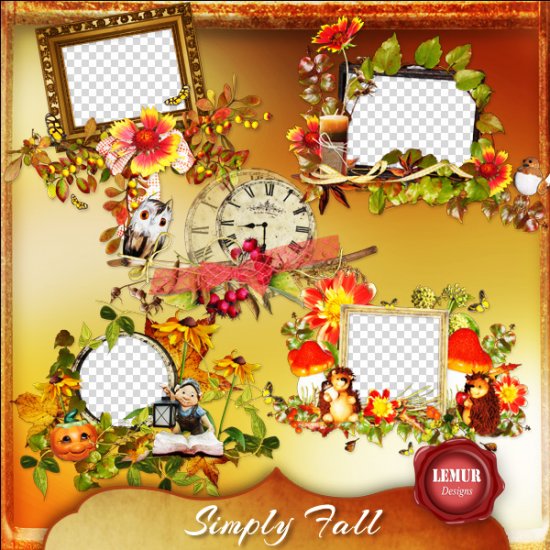 Simply Fall Clusters by Lemur Designs - Click Image to Close