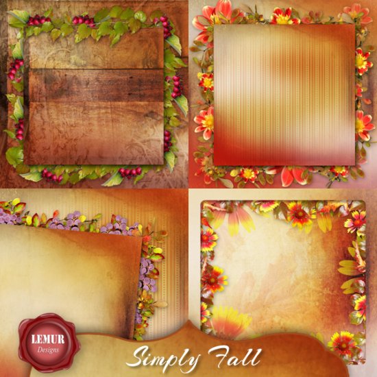 Simply Fall Staked Papers by Lemur Designs - Click Image to Close