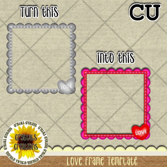 Love Frame Template - Click Image to Close