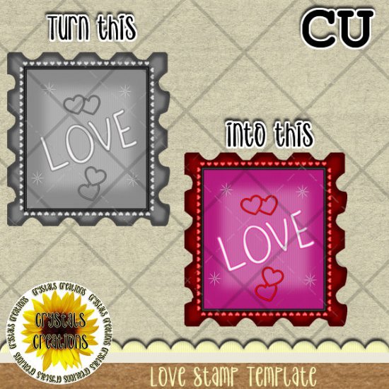 Love Stamp Template - Click Image to Close