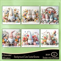 AI - Background Cute Easter Gnome