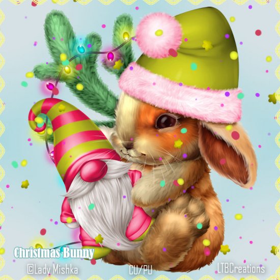 Christmas Bunnies by Lady Mishka - Click Image to Close
