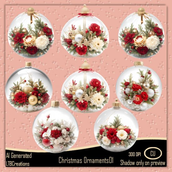 AI - Christmas Ornaments01 - Click Image to Close