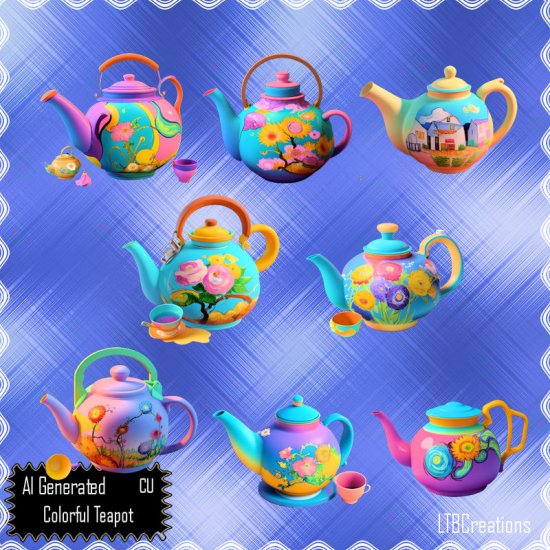 AI - Colorful Teapot - Click Image to Close