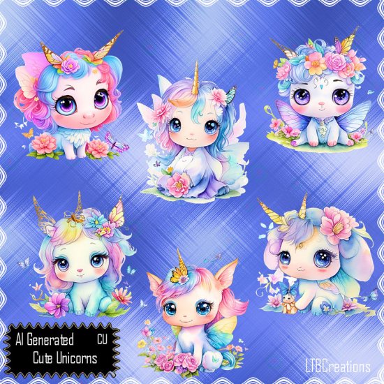 AI - Cute Unicorns - Click Image to Close