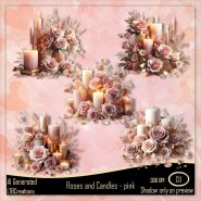 AI - Roses and Candles - Pink