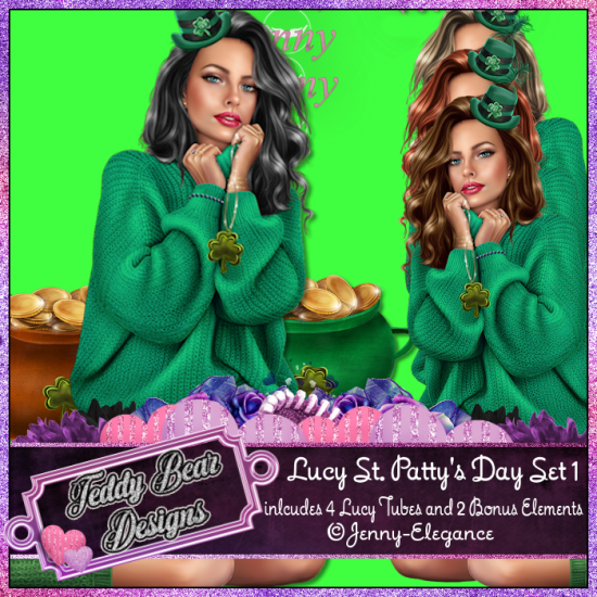 TBD Lucy St Patrick's Day CU/PU Tubes - Click Image to Close