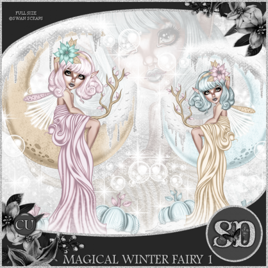 Magical Winter Fairy 1 CU - Click Image to Close