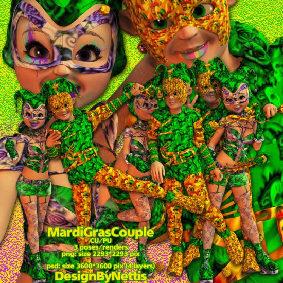 MardiGras Couple - Click Image to Close