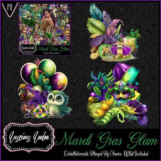 Mardi Gras Glam Embellishments - Click Image to Close