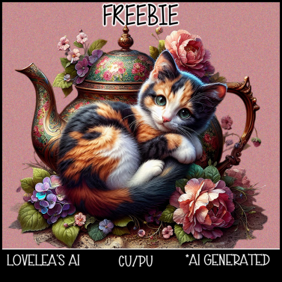 FREEBIE TEAPOT KITTY - Click Image to Close