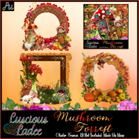 Mushroom Forrest Cluster Frames