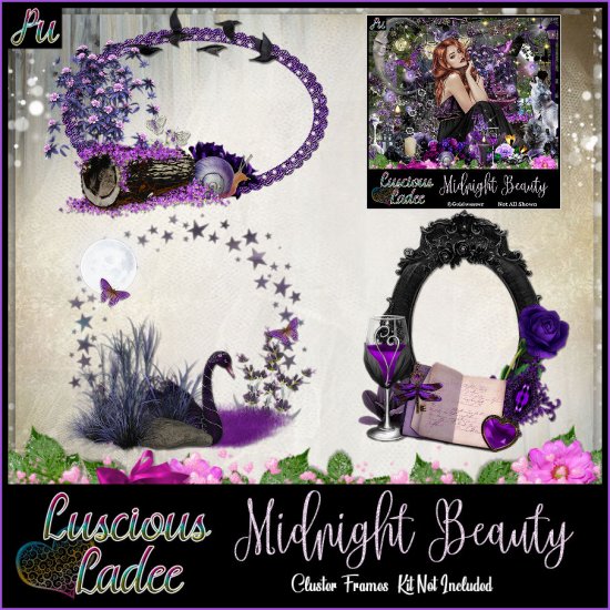 Midnight Beauty Cluster Frames - Click Image to Close