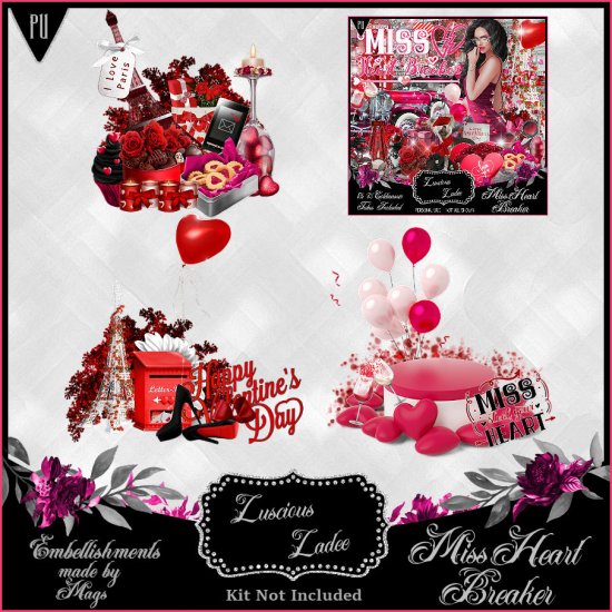 Miss Heart Breaker Embellishments - Click Image to Close