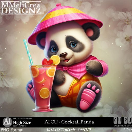 AI - CU Cocktail Panda (CU4PU/PNG) - Click Image to Close