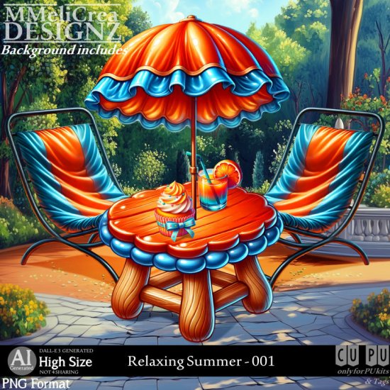 AI - Relaxing Summer - CU001 (CU4PU/PNG/PACK) - Click Image to Close