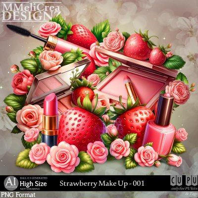 AI - Strawberry Make Up - CU001 (CU4PU/PNG/PACK)