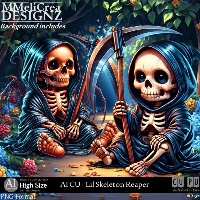 AI - CU Lil Skeleton Reaper (CU4PU/PNG/PACK)