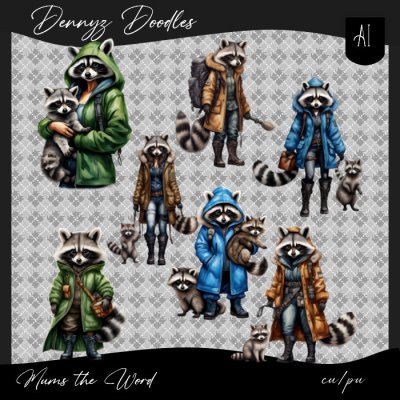 AI CU Winter Raccoon Mothers