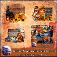 Autumn Sapphire Embellishments