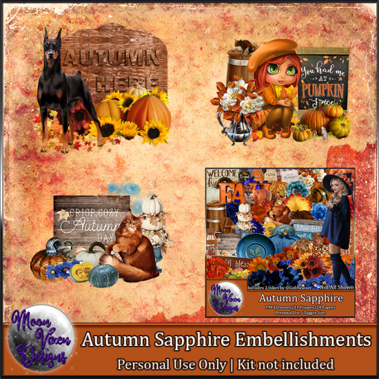 Autumn Sapphire Embellishments - Click Image to Close