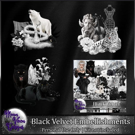 Black Velvet Embellishments - Click Image to Close