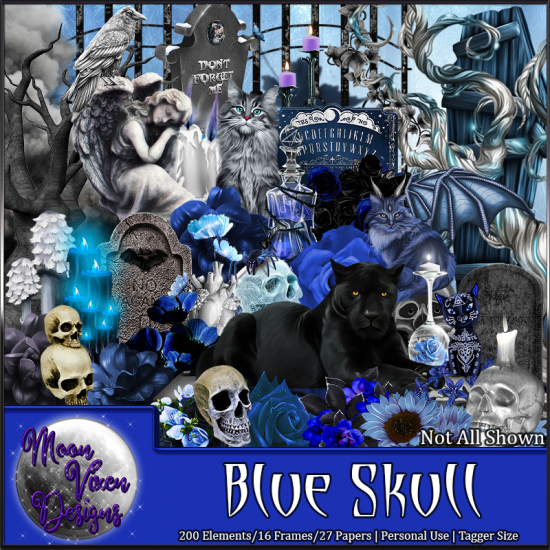 Blue Skull - Click Image to Close