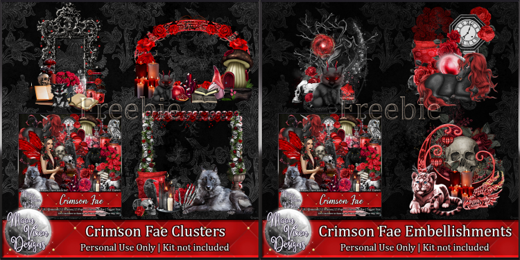 FREE - Crimson Fae Clusters - Click Image to Close