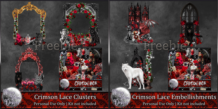 FREE - Crimson Lace Clusters - Click Image to Close